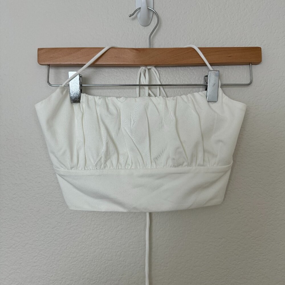 Princess Polly cropped white top